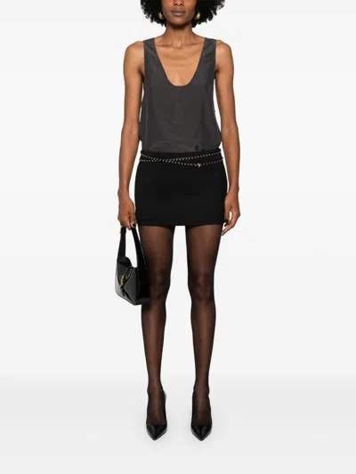 Saint Laurent Scoop-neck Silk Tank Top