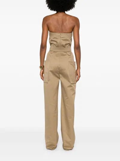 Saint Laurent Strapless Belted Jumpsuit