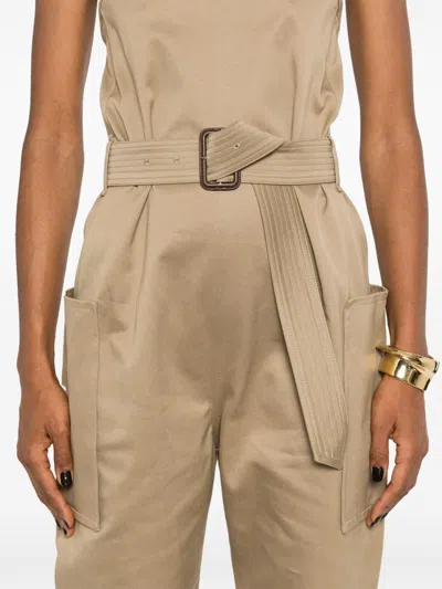 Saint Laurent Strapless Belted Jumpsuit