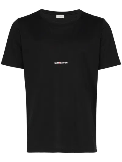 Shop Saint Laurent Logo Cotton T Shirt