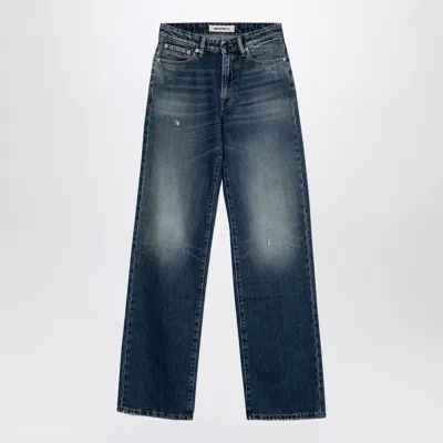 Semicouture Denim Trousers With Belt Loops