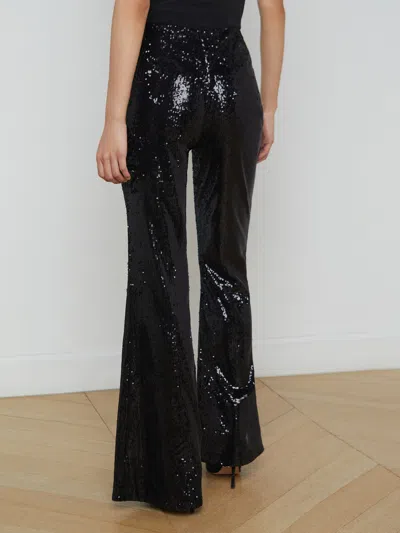 L Agence Honor Sequin Pant In Black