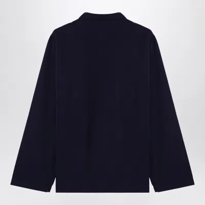 Tekla Shirt Pyjama With Pocket And Long Sleeves In Blue