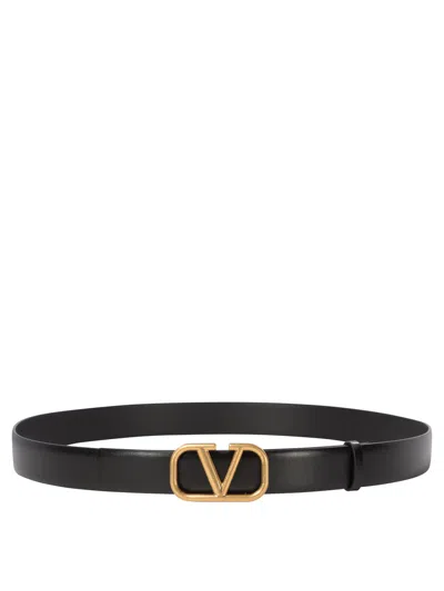 Shop Valentino Garavani "v Logo Signature" Belt