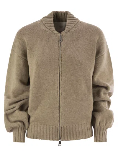 Vanisé Wool And Cashmere Cardigan With Zip