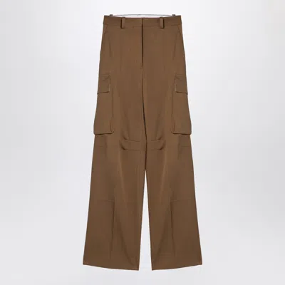Victoria Beckham Tobacco-coloured Cotton Cargo Trousers Women