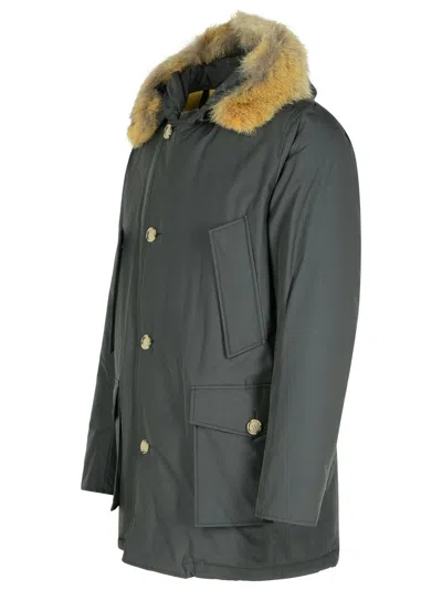 Woolrich Artic Grey Cotton Blend Parka