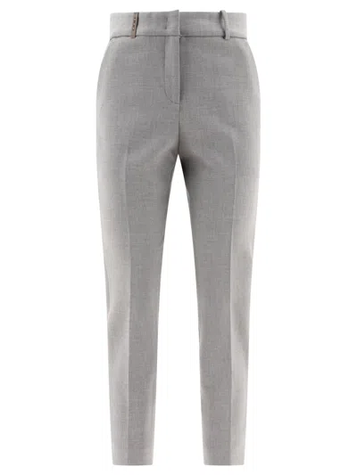 Shop Peserico Tailored Trousers In Grey