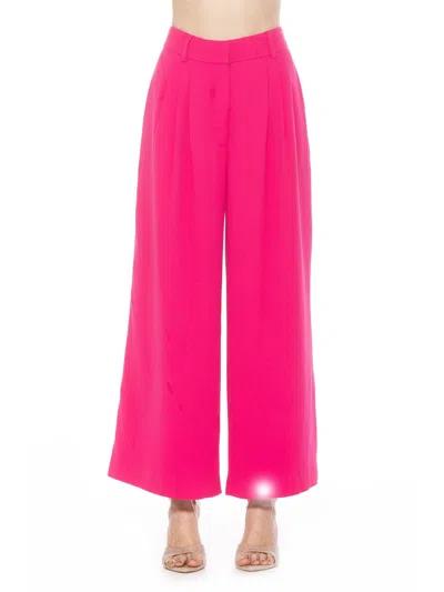 Alexia Admor Women's Kari Pleated Wide Leg Pants In Pink