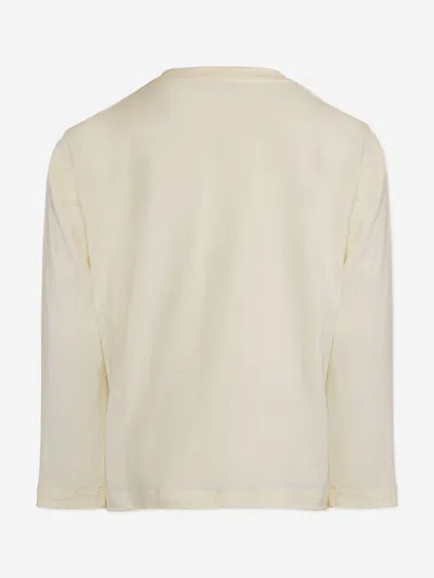 Etro Girls Long Sleeve Logo T-shirt In Ivory