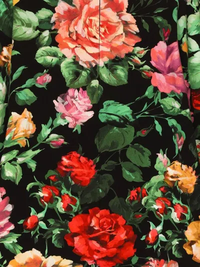 Dolce & Gabbana Flower-dress High-neck Stretch-cotton Dress 8-12 Years In Multicoloured