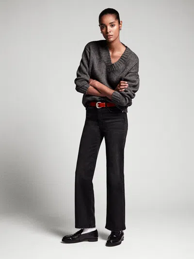 Frame Le Sleek Straight In Kerry In Black