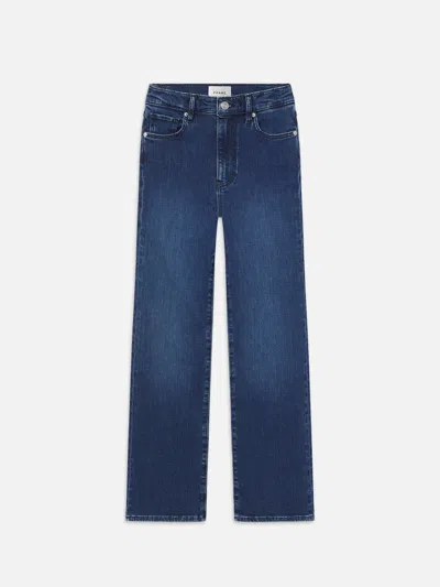 Frame Le Sleek High-rise Straight Jeans In Blue