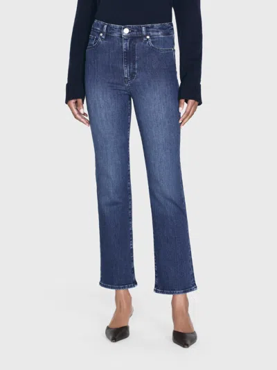 Frame Le Sleek High-rise Straight Jeans In Blue