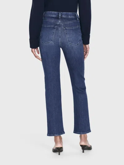 Frame Le Sleek High-rise Straight Jeans In Blue