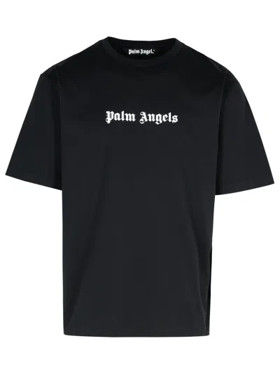Shop Palm Angels Black Cotton T Shirt