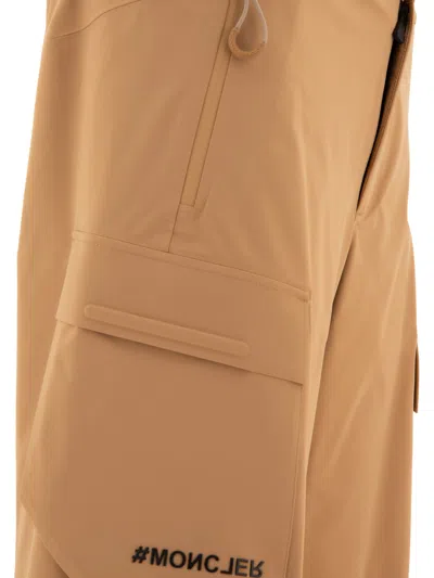 Shop Moncler Grenoble Sport Trousers In Beige