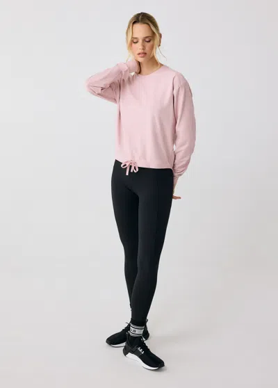 Shop Lole Om Tech Crew Neck In Primrose Heather