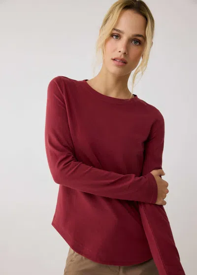 Lole Effortless Long Sleeve In Tuscan Red