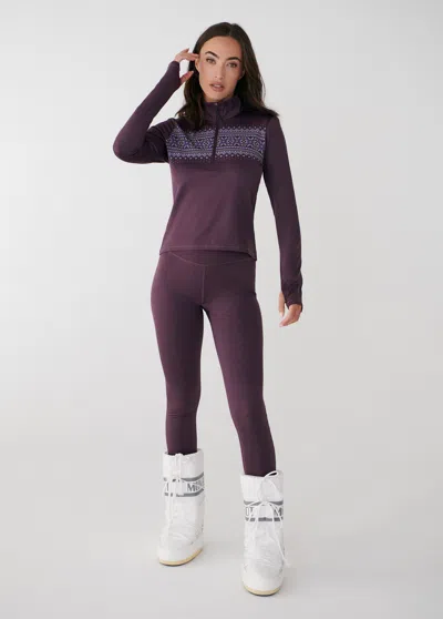 Lole Arctic Half Zip In Fair Isle Fig