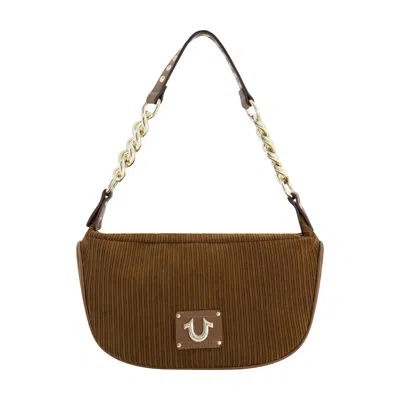 True Religion Corduroy Chain Hobo In Brown