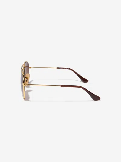 Ray Ban Ray-ban Kids Aviator Sunglasses 50 Mm Gold In Gold