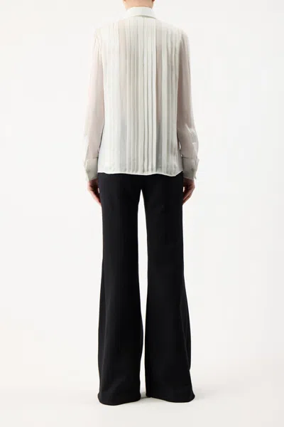 Gabriela Hearst Aime Shirt In Ivory Silk Georgette Twill In Ivory