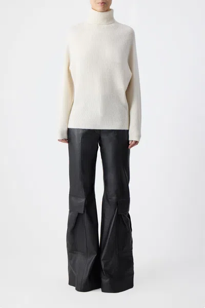 Gabriela Hearst Wigman Knit Turtleneck Sweater In Ivory Cashmere In Ivory
