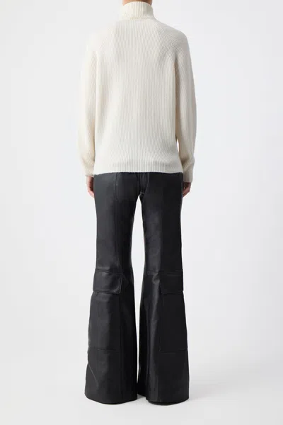 Gabriela Hearst Wigman Knit Turtleneck Sweater In Ivory Cashmere In Ivory