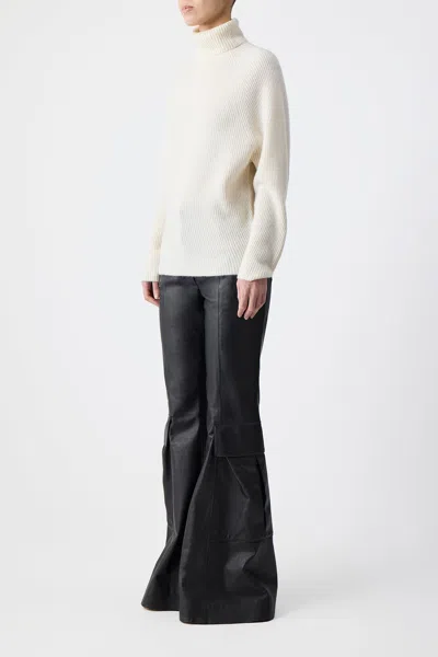 Gabriela Hearst Wigman Knit Turtleneck Sweater In Ivory Cashmere In Ivory