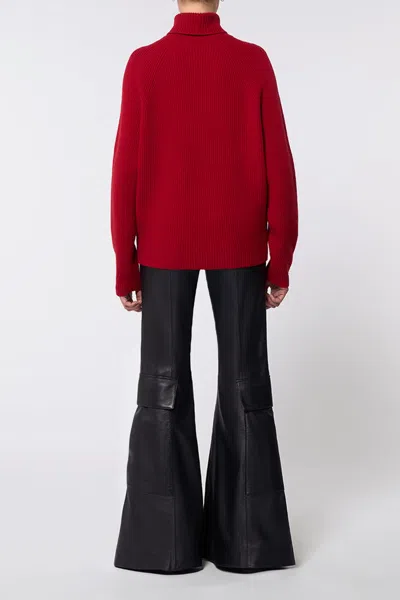 Gabriela Hearst Wigman Knit Turtleneck Sweater In Scarlet Red Cashmere In Scarlet Red