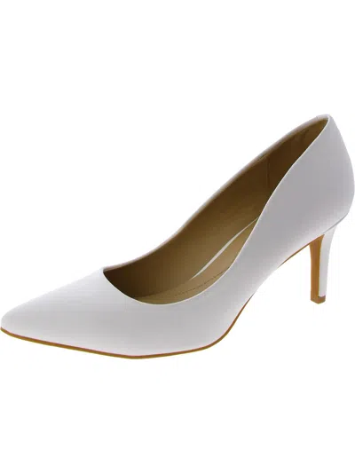 On 34th Jeules Womens Padded Insole Pointed-toe Pumps In White