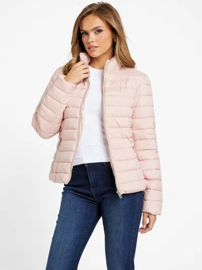 Shop Guess Factory Malcon Puffer Jacket In Pink