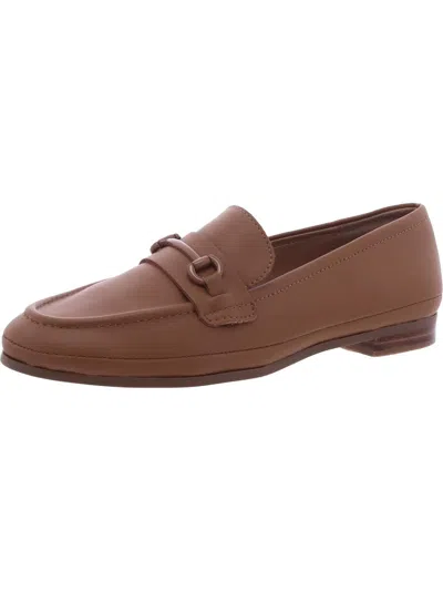 Aqua College Bossy Womens Leather Waterproof Loafers In Brown