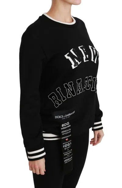 Dolce & Gabbana Chic Black Sequined Cotton Women's Sweater In Black