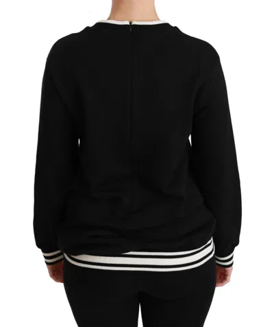 Dolce & Gabbana Chic Black Sequined Cotton Women's Sweater In Black