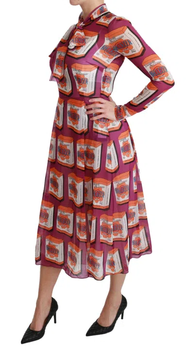 Dolce & Gabbana Purple Silk Bellezza A-line Gown Dress In Purple