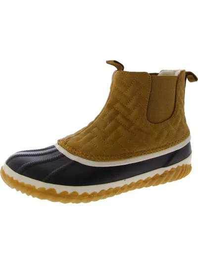Jbu By Jambu Paisey Waterproof Womens Faux Leather Faux Fur Lined Rain Boots In Black