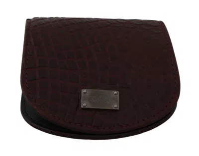 Dolce & Gabbana Refined Caimano Leather Coin Men's Case In Brown