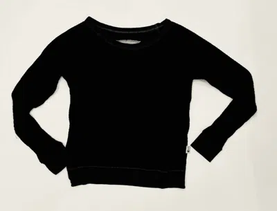 T2love Waffle Crew Crossover Back In Black In Black