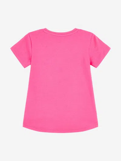 Guess Girls Logo T-shirt In Pink