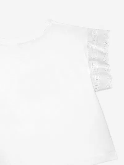 Dolce & Gabbana Broderie Anglaise T-shirt In White