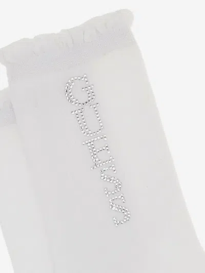 Guess Girls Logo Socks In White