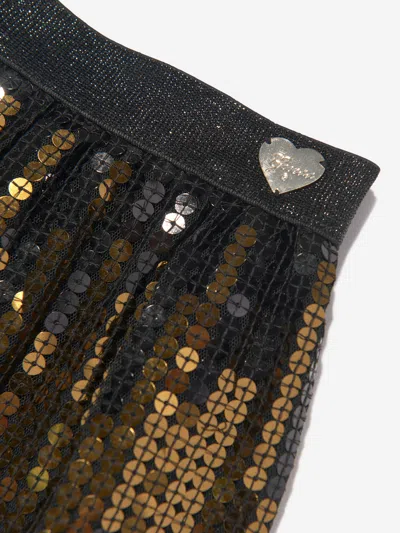 Guess Girls Sequin Mini Skirt In Black