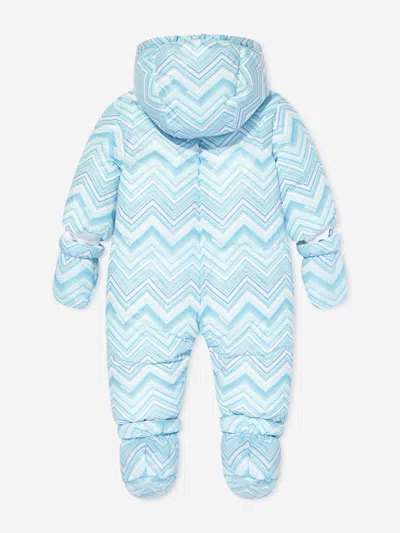 Missoni Baby Boys Zigzag Snowsuit In Blue