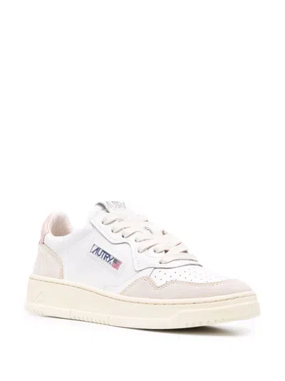 Autry Champion Leather Low-top Sneakers With Rubber Sole In White