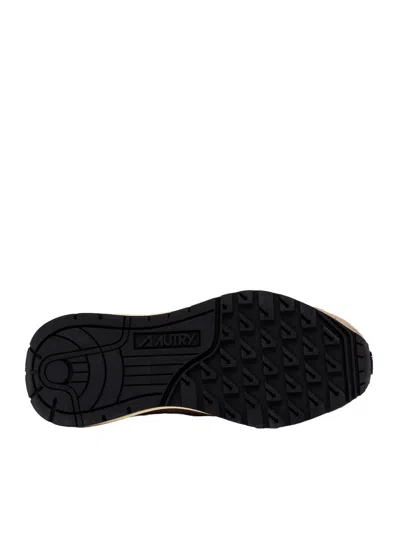 Autry Gray Suede And Nylon Reelwind Low Sneakers And Space