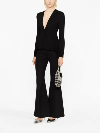 Blumarine Tailored Peplum V-neck Jacket