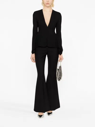 Blumarine Tailored Peplum V-neck Jacket