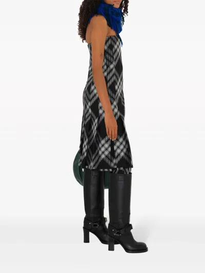 Burberry Midi Dress With Check Pattern